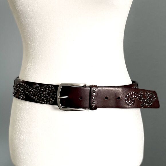 XX Secolo studded leather belt - Picture 1 of 12